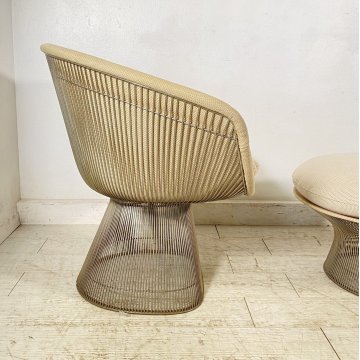 POLTRONA DESIGN Warren Platner Knoll International 1966 LOUNGE ARMCHAIR POUF OLD