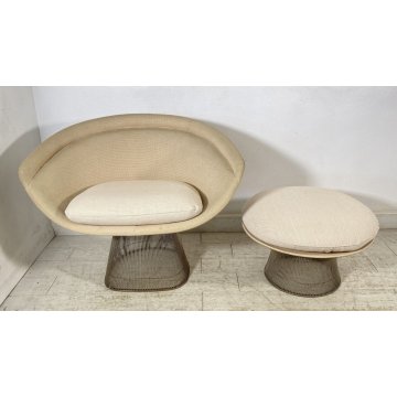 POLTRONA DESIGN Warren Platner Knoll International 1966 LOUNGE ARMCHAIR POUF OLD