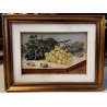QUADRO DIPINTO OLIO TELA F. Forges NATURA MORTA AUTUNNALE TAVOLO UVA NOCI 1887