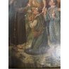 ANTICO DIPINTO OLIO SCENA S. Francesco SANTI PAESAGGIO COLLI RELIGIOSO '800