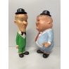 PUPAZZO GOMMA Stanlio e Ollio LEDRA LEDRAPLASTIC COLLEZIONE VINTAGE ANNI '60