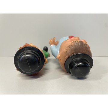 PUPAZZO GOMMA Stanlio e Ollio LEDRA LEDRAPLASTIC COLLEZIONE VINTAGE ANNI '60