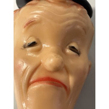 PUPAZZO GOMMA Stanlio e Ollio LEDRA LEDRAPLASTIC COLLEZIONE VINTAGE ANNI '60