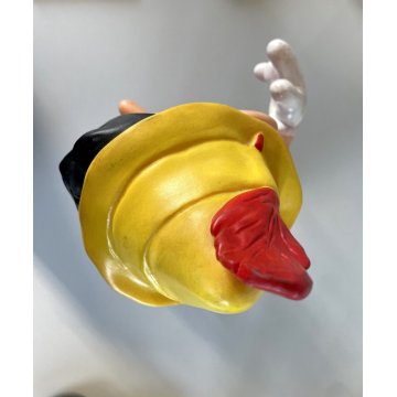 RARO Pinocchio Walt Disney  37 cm LEDRA LEDRAPLASTIC GIOCO GOMMA FISCHIETTI '70s