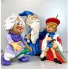 LOTTO 3 PUPAZZO GOMMA Merlino 32cm Magò Semola LEDRA LEDRAPLASTIC Walt Disney 70