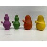 LOTTO 7 FIGURE Barbapapà BARBAMAMMA PUPAZZI GOMMA VINTAGE FABIANPLASTICA 1974