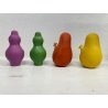 LOTTO 7 FIGURE Barbapapà BARBAMAMMA PUPAZZI GOMMA VINTAGE FABIANPLASTICA 1974