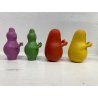 LOTTO 7 FIGURE Barbapapà BARBAMAMMA PUPAZZI GOMMA VINTAGE FABIANPLASTICA 1974