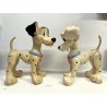 COPPIA PUPAZZO GOMMA DALMATA Pongo Peggy 33cm LEDRAPLASTIC Carica 101 Disney '70