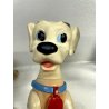 COPPIA PUPAZZO GOMMA DALMATA Pongo Peggy 33cm LEDRAPLASTIC Carica 101 Disney '70