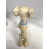 COPPIA PUPAZZO GOMMA DALMATA Pongo Peggy 33cm LEDRAPLASTIC Carica 101 Disney '70