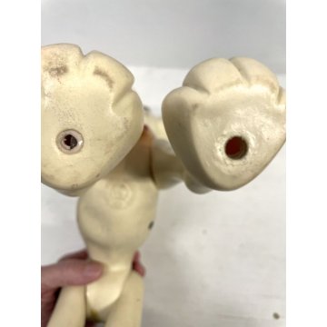 COPPIA PUPAZZO GOMMA DALMATA Pongo Peggy 33cm LEDRAPLASTIC Carica 101 Disney '70