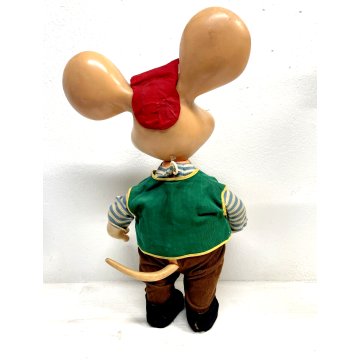 RARO Topo Gigio PARLANTE Italocremona 50 cm/h M. Perego GIOCO GOMMA VINTAGE '70s