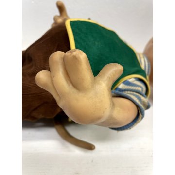 RARO Topo Gigio PARLANTE Italocremona 50 cm/h M. Perego GIOCO GOMMA VINTAGE '70s