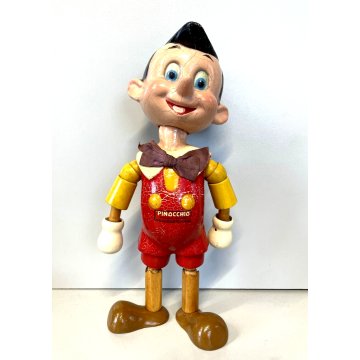 ANTICO GIOCATTOLO PINOCCHIO Walt Disney FIGURA LEGNO ARTICOLATA 27 cm/h ANNI '40