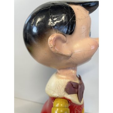 ANTICO GIOCATTOLO PINOCCHIO Walt Disney FIGURA LEGNO ARTICOLATA 27 cm/h ANNI '40