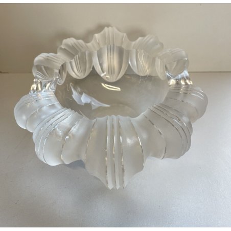 CIOTOLA LALIQUE VETRO POSACENERE SVUOTA TASCHE FIRMATA VASO GLASS