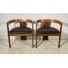 RARISSIMA COPPIA SEDIA AFRA E TOBIA SCARPA MOD. PIGRECO PROD GAVINA ANNI 60 NOCE