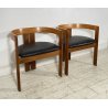 RARISSIMA COPPIA SEDIA AFRA E TOBIA SCARPA MOD. PIGRECO PROD GAVINA ANNI 60 NOCE