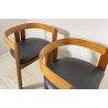 RARISSIMA COPPIA SEDIA AFRA E TOBIA SCARPA MOD. PIGRECO PROD GAVINA ANNI 60 NOCE