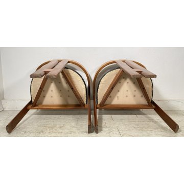 RARISSIMA COPPIA SEDIA AFRA E TOBIA SCARPA MOD. PIGRECO PROD GAVINA ANNI 60 NOCE