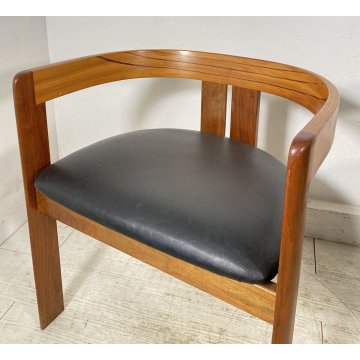 RARISSIMA COPPIA SEDIA AFRA E TOBIA SCARPA MOD. PIGRECO PROD GAVINA ANNI 60 NOCE