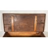 ANTICA MADIA RIBALTA PANCA LEGNO ROVERE 1800 1 CASSETTO MOBILE CASSAPANCA EPOCA