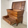 ANTICA MADIA RIBALTA PANCA LEGNO ROVERE 1800 1 CASSETTO MOBILE CASSAPANCA EPOCA