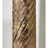 ANTICA GRANDE COLONNA LEGNO PIOPPO DORATO PILASTRO 1700 CAPITELLO CHIESA EPOCA