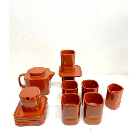 SERVIZIO THE 6 pers. Sakura DESIGN Makio Hasuike per CERAMICHE Franco POZZI 1967