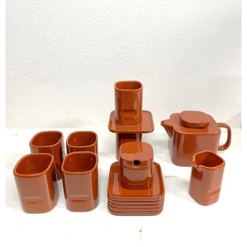SERVIZIO THE 6 pers. Sakura DESIGN Makio Hasuike per CERAMICHE Franco POZZI 1967