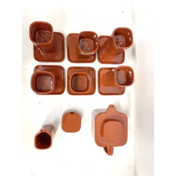 SERVIZIO THE 6 pers. Sakura DESIGN Makio Hasuike per CERAMICHE Franco POZZI 1967