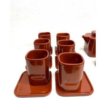 SERVIZIO THE 6 pers. Sakura DESIGN Makio Hasuike per CERAMICHE Franco POZZI 1967