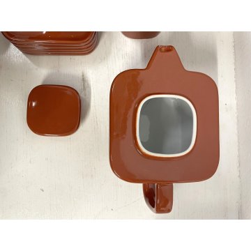 SERVIZIO THE 6 pers. Sakura DESIGN Makio Hasuike per CERAMICHE Franco POZZI 1967