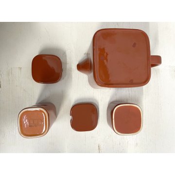 SERVIZIO THE 6 pers. Sakura DESIGN Makio Hasuike per CERAMICHE Franco POZZI 1967