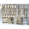 SET POSATE 12 Pers 53 pz. Calderoni F.lli 100 METALLO ARGENTATO Art Decò '30