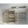 SET POSATE 12 Pers 53 pz. Calderoni F.lli 100 METALLO ARGENTATO Art Decò '30