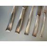 SET POSATE 12 Pers 53 pz. Calderoni F.lli 100 METALLO ARGENTATO Art Decò '30
