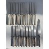 SET POSATE 12 Pers 53 pz. Calderoni F.lli 100 METALLO ARGENTATO Art Decò '30