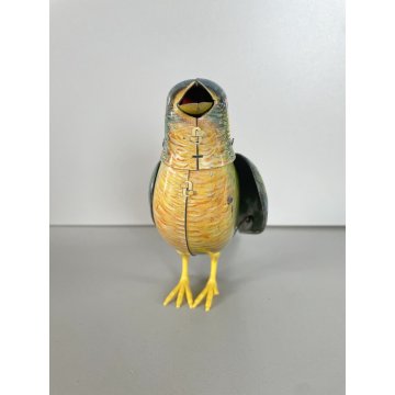 GIOCATTOLO LATTA UCCELLINO CANTERINO SONGBIRD TIN TOY Köhler (?) Germany '50s