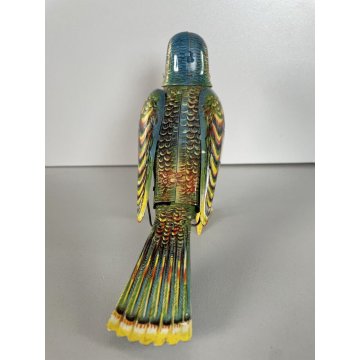 GIOCATTOLO LATTA UCCELLINO CANTERINO SONGBIRD TIN TOY Köhler (?) Germany '50s