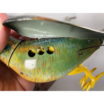 GIOCATTOLO LATTA UCCELLINO CANTERINO SONGBIRD TIN TOY Köhler (?) Germany '50s