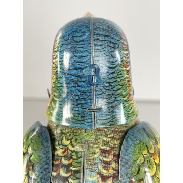 GIOCATTOLO LATTA UCCELLINO CANTERINO SONGBIRD TIN TOY Köhler (?) Germany '50s