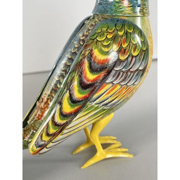 GIOCATTOLO LATTA UCCELLINO CANTERINO SONGBIRD TIN TOY Köhler (?) Germany '50s