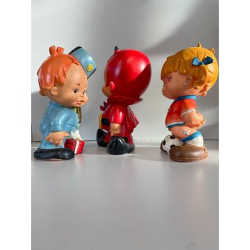 LOTTO 3 PUPAZZO GOMMA BIMBO Muñeco Goma COLLEZIONE VINTAGE Portugal SPAIN '60s