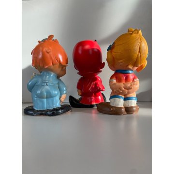 LOTTO 3 PUPAZZO GOMMA BIMBO Muñeco Goma COLLEZIONE VINTAGE Portugal SPAIN '60s