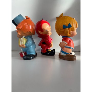 LOTTO 3 PUPAZZO GOMMA BIMBO Muñeco Goma COLLEZIONE VINTAGE Portugal SPAIN '60s