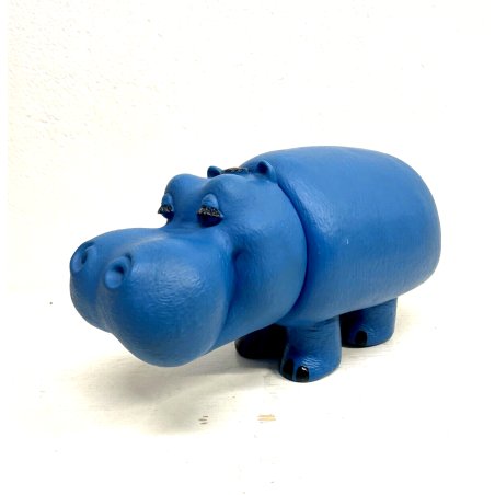 IPPOPOTAMO GOMMA 30 cm  LINES PIPPO DESIGN ARMANDO TESTA PUBBLICITA VINTAGE '70s