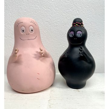 LOTTO 7 FIGURE Barbapapa BARBAMAMMA PUPAZZI GOMMA VINTAGE FABIANPLASTICA 1974