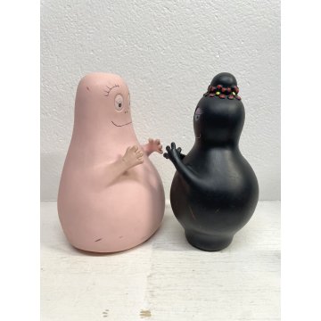 LOTTO 7 FIGURE Barbapapa BARBAMAMMA PUPAZZI GOMMA VINTAGE FABIANPLASTICA 1974